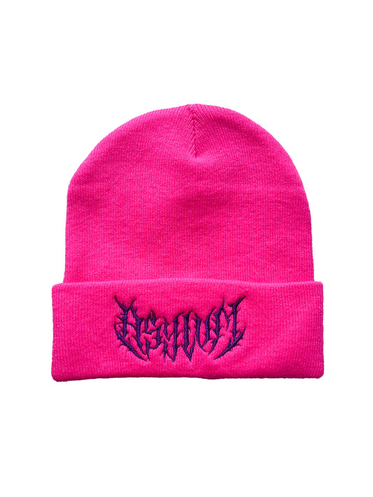 Beanie- Gothic Pink and Purple