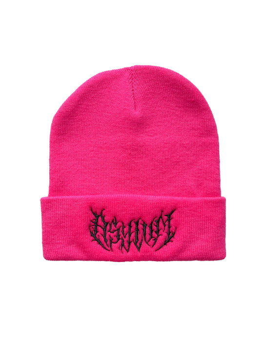 Beanie-Gothic Pink & Black