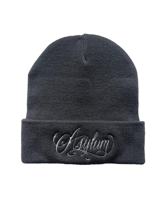 Beanie- Gray w/ white Chicano lettering