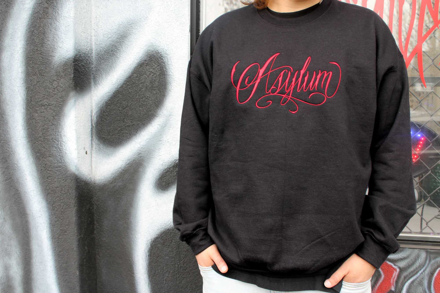 *Black and Red Asylum Crewnecks
