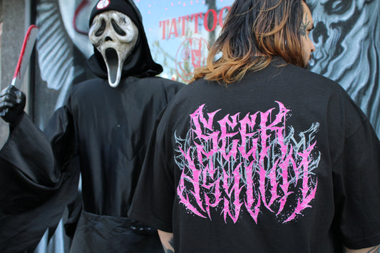 ** Pink Seek Asylum T-shirt