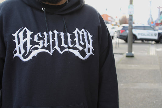 West Coast Lettering Black/White Hoodie
